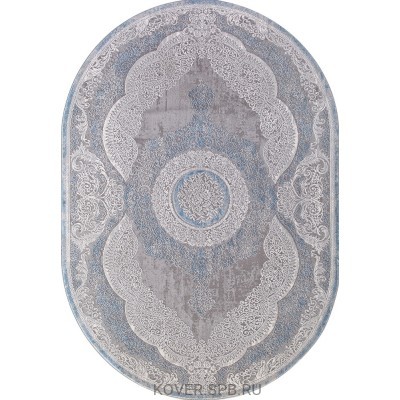 ковер ARMINA 03880A BLUE / BLUE Овал 0.80х1.50