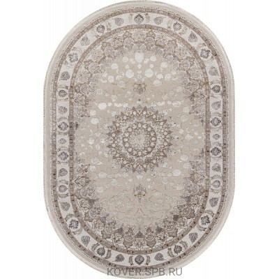 ковер DELINA A050B L.BEIGE / CREAM Овал 0.80x1.50