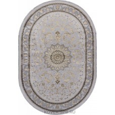 ковер DELINA A051A L.GREY SHRINK / D.GREY SHRINK Овал 0.80x1.50