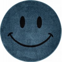 детский ковер SMILE 2 NC19 BLUE круг 1.00x1.00