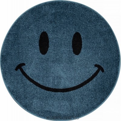 детский ковер SMILE 2 NC19 BLUE круг 1.00x1.00