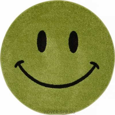 детский ковер SMILE 2 NC19 GREEN Круг 1.00x1.00