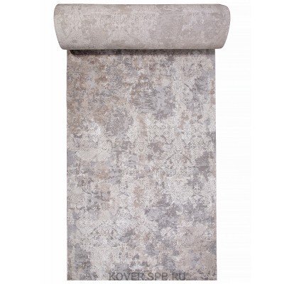 дорожка ковровая ARMINA 03851C GREY / BROWN ширина 1м