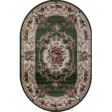 ковер COLIZEY d057 GREEN Овал 1.00x2.00