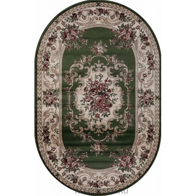 ковер COLIZEY d057 GREEN Овал 1.00x2.00
