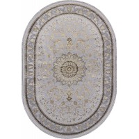 ковер DELINA A051A L.GREY SHRINK / D.GREY SHRINK Овал 2.40x3.40