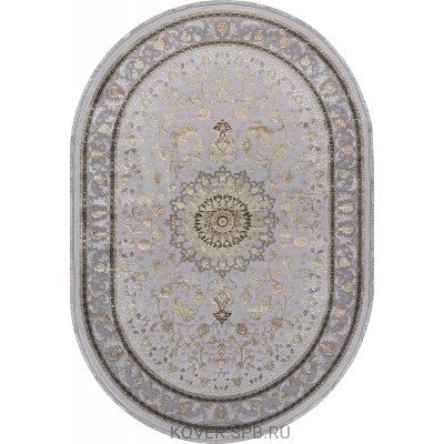 ковер DELINA A051A L.GREY SHRINK / D.GREY SHRINK Овал 2.00x2.90