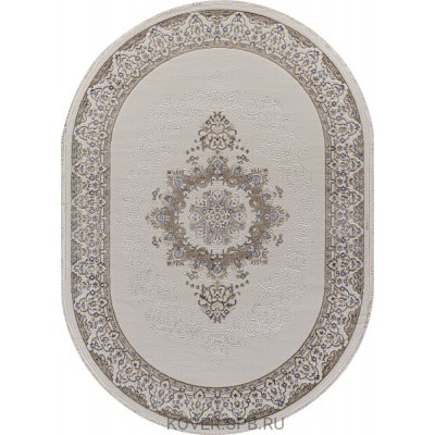ковер ESSA 27236A CREAM / BLUE Овал 2.00x2.90