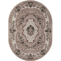 ковер GAVANA d017 BEIGE Овал 1.00x3.00