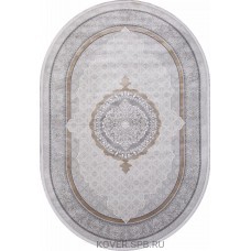 ковер LISSABON SI001D GREY/GREY Овал 1.60x2.30