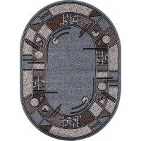 ковер SIERRA ALBINA 3 BLUE-BROWN 2 Овал 1.50х3.00