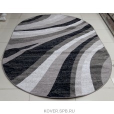 ковер SILVER d234 GRAY ОВАЛ 1.00x2.00