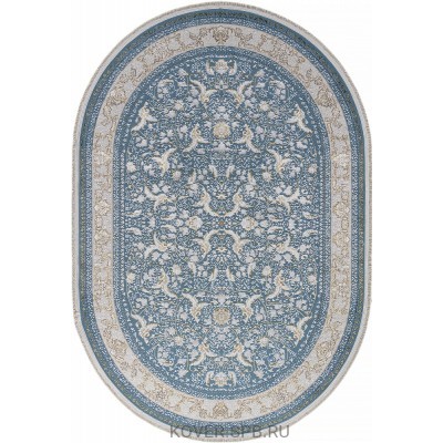 ковер ZARINA M101B BLUE / BLUE Овал 1.60x2.30