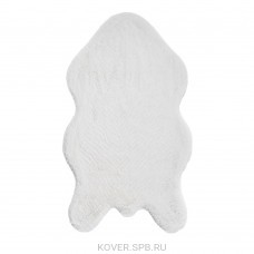 коврик меховой шкура 50х88 белый кролик 10