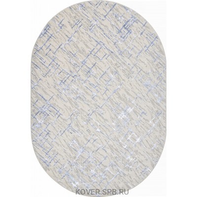 ковер LIMAN F164 CREAM-BLUE Овал 2.00x4.00