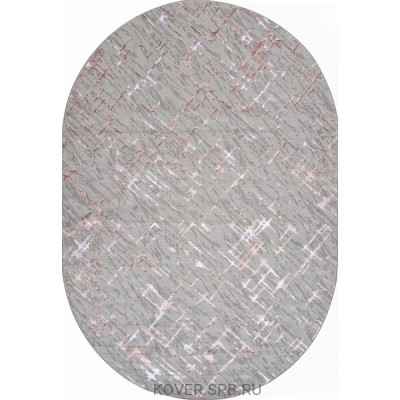 ковер LIMAN F164 GRAY-PINK Овал 2.00x4.00