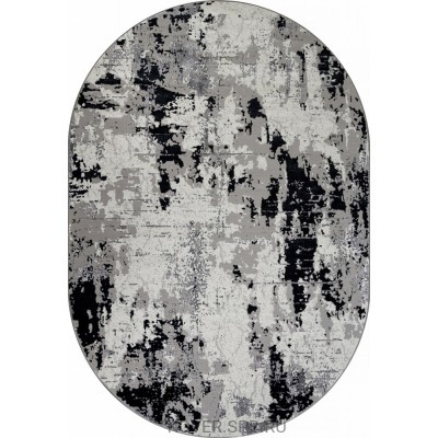 ковер PALERMO F285 DARK GRAY Овал 2.00x4.00