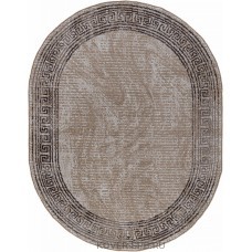 ковер PRAGA 06022A TOZ GRI / KAHVE Овал 1.00x2.00