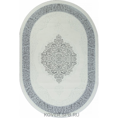 ковер SAHARA 00759B CREAM HB / GREY FDY Овал 0.80x1.50
