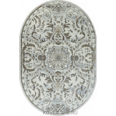 ковер SAHARA 00765A GREY FDY / CREAM HB Овал 1.00x2.00