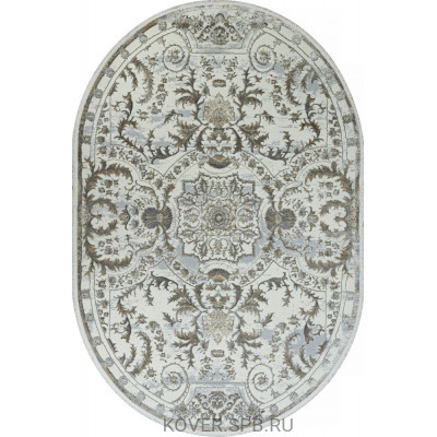 ковер SAHARA 00765A GREY FDY / CREAM HB Овал 1.00x2.00