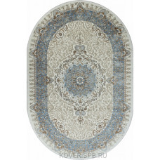 ковер SAHARA 06066A L.BLUE FDY / CREAM HB Овал 2.00x2.90