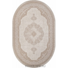 Ковер SIESTA M029A WHITE / LIGHT BEIGE Овал 2.73x3.80