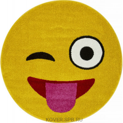 ковер SMILE NC17 YELLOW Круг 1.00x1.00