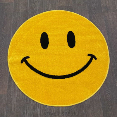 детский ковер SMILE NC19 YELLOW круг 1.00x1.00