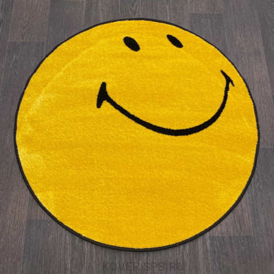 детский ковер SMILE NC21 YELLOW круг 1.00x1.00