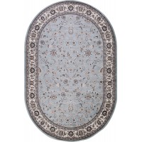 ковер VALENCIA DELUXE d251 L.BLUE-BROWN Овал 1.50x4.00