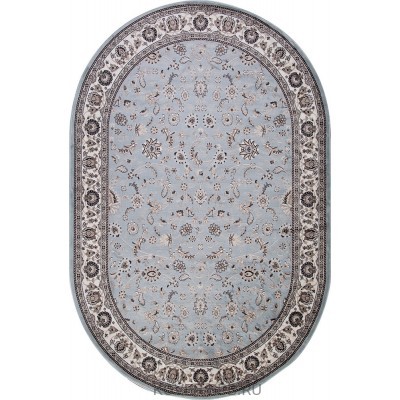 ковер VALENCIA DELUXE d251 L.BLUE-BROWN Овал 1.50x4.00