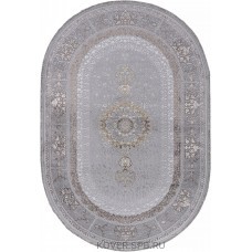ковер ZARINA A053B LIGHT GREY SHRINK / LIGHT GREY SHRINK Овал 0.80x1.50