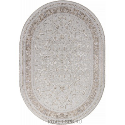 ковер ZARINA M101B CREAM / CREAM Овал 0.80x1.50