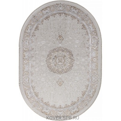 ковер ZARINA M107A CREAM / CREAM Овал 0.80x1.50